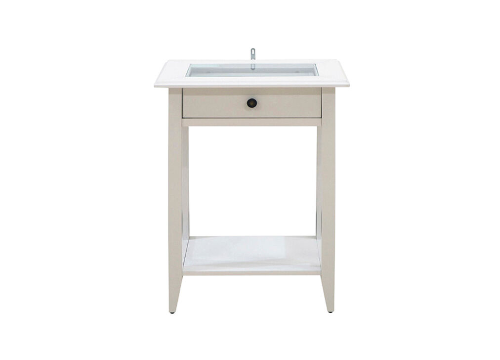 Mesa auxiliar 1 gaveta MELODY branco