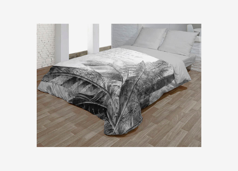 Capa de edredão PLUMAS cinza cama de 90cm