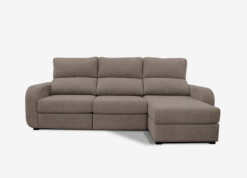 Chaise longue convertível em cama tecido APRIL Vison