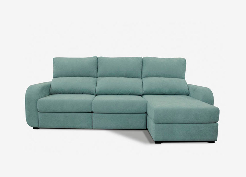 Chaise longue convertível em cama tecido APRIL Verde