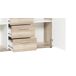 Aparador com 2 portas e 4 gavetas IBIZA Aparador com 2 portas e 4 gavetas IBIZA Branco/ Madeira