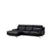 Chaise longue de pele HAWAI Chaise longue de pele HAWAI Preto