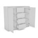 Aparador com 2 portas y 4 gavetas OSLO Aparador com 2 portas y 4 gavetas OSLO Branco