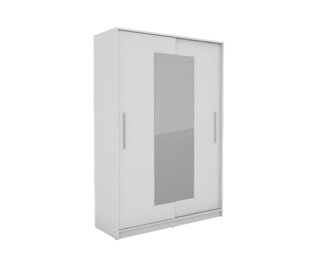 Roupeiro york portas deslizantes com espelho 150x195cm branco - conforama