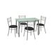 Conjunto de mesa com 4 cadeiras MILAN II Conjunto de mesa com 4 cadeiras MILAN II Branco/ Preto