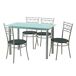 Conjunto de mesa com 4 cadeiras MILAN II Conjunto de mesa com 4 cadeiras MILAN II Branco/ Preto