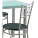 Conjunto de mesa com 4 cadeiras MILAN II Conjunto de mesa com 4 cadeiras MILAN II Branco/ Preto