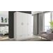 Roupeiro OSLO portas batentes e 2 gavetas 144x200cm branco Roupeiro OSLO portas batentes e 2 gavetas 144x200cm branco Branco