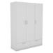 Roupeiro OSLO portas batentes e 2 gavetas 144x200cm branco Roupeiro OSLO portas batentes e 2 gavetas 144x200cm branco Branco