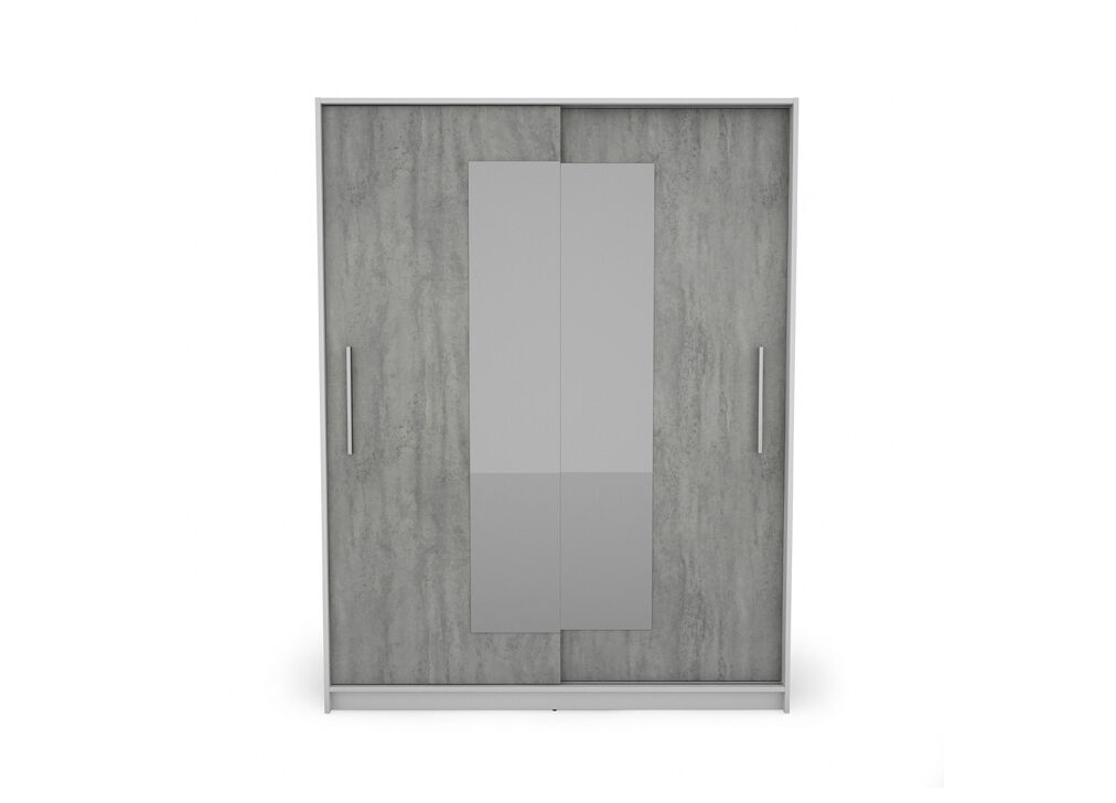Roupeiro ELEGANZA portas deslizantes com espelho 150x195cm
