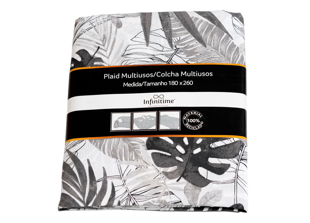 Xadrez multiuso PALMITO cor cinza 180x260cm