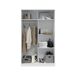 Roupeiro TREVI portas deslizantes 120x200cm branco Roupeiro TREVI portas deslizantes 120x200cm branco Branco Brillo