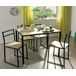 Conjunto de mesa e 4 cadeiras SIDNEY Conjunto de mesa e 4 cadeiras SIDNEY Preto/ Madeira