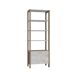Estante VERONA com 4 aberturas e una porta branco e madeira Estante VERONA com 4 aberturas e una porta branco e madeira Branco/ Madeira