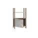 Estante VERONA com 4 aberturas e una porta branco e madeira Estante VERONA com 4 aberturas e una porta branco e madeira Branco/ Madeira