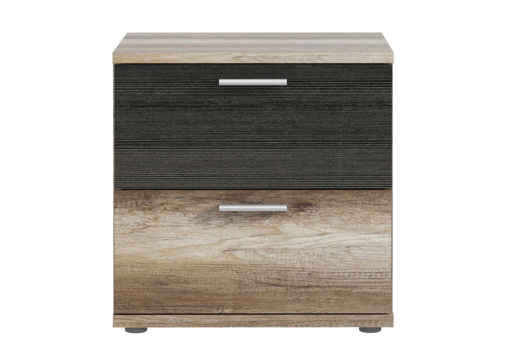 Mesa de cabeceira 2 gavetas SKIVE Carvalho