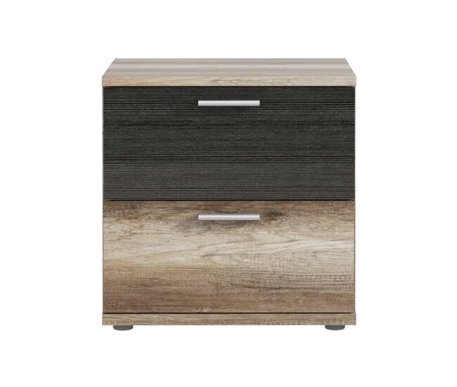Mesa de cabeceira 2 gavetas skive carvalho - conforama