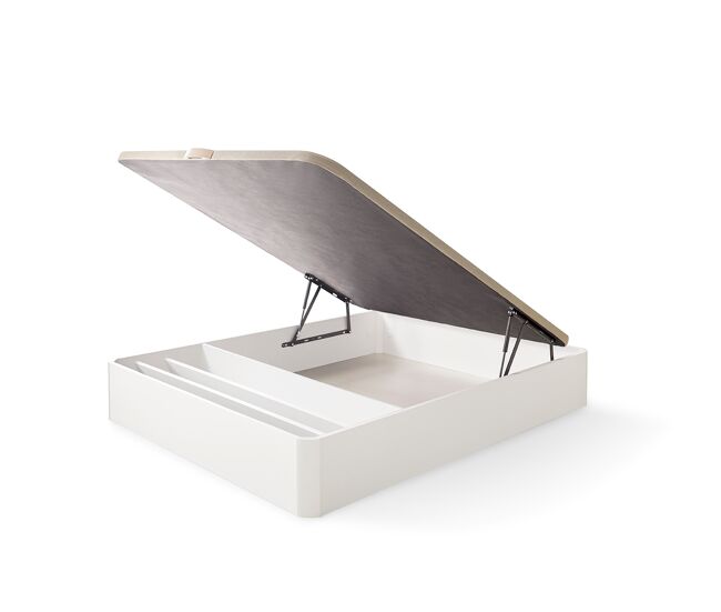 Canapé de madeira com sapateira dobrável 150x200 branco