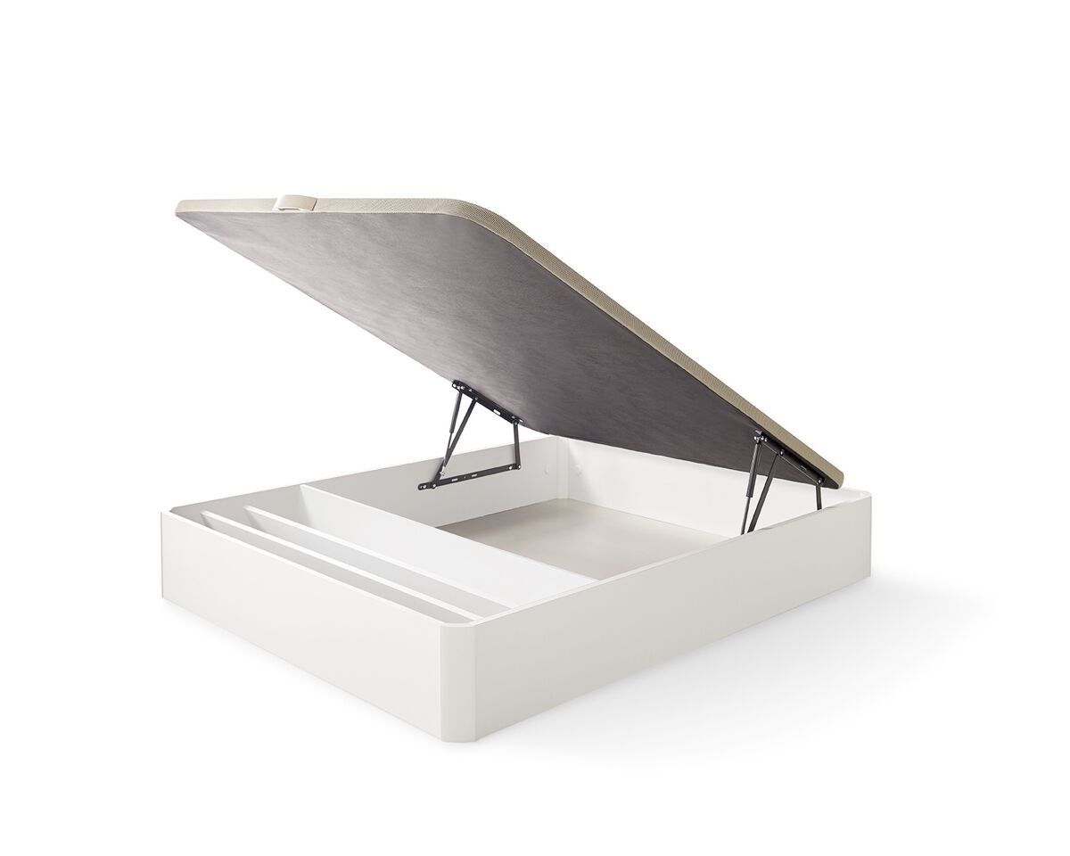 Canapé com sapateira de madeira dobrável 135x190 grande capacidade blanc