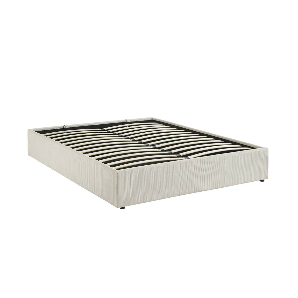 Cama com base de ripas em veludo canelado fino, Devon