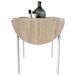 Mesa extensível Butterfly e 2 cadeiras de cozinha 55x61 Mesa extensível Butterfly e 2 cadeiras de cozinha 55x61 Branco/ Madeira