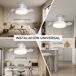 Ventilador de teto com luz pequeno Ventilador de teto com luz pequeno Branco