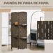 Biombo Fibra de Papel HOMCOM, casa - decoração Biombo Fibra de Papel HOMCOM, casa - decoração Castanho