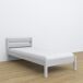 Cama individual de madeira N01 90x180 Cama individual de madeira N01 90x180 Branco/Cinza