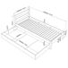 Cama individual de carvalho com gaveta N01 80x190 Cama individual de carvalho com gaveta N01 80x190 Carvalho