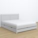 Cama individual de madeira com dossel N01 120x200 Cama individual de madeira com dossel N01 120x200 Branco/Cinza