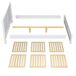 Cama individual de madeira com dossel N01 120x200 Cama individual de madeira com dossel N01 120x200 Branco/Cinza