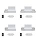 Cama individual de madeira com dossel N01 120x200 Cama individual de madeira com dossel N01 120x200 Branco/Cinza