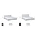 Cama individual de madeira com dossel N01 120x200 Cama individual de madeira com dossel N01 120x200 Branco/Cinza