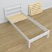 Cama individual de madeira com gaveta para colchão N01 90x180 Cama individual de madeira com gaveta para colchão N01 90x180 Branco/Cinza