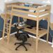 Cama mezzanine de carvalho com secretária N03 80x200 Cama mezzanine de carvalho com secretária N03 80x200 Carvalho