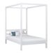 Cama individual de madeira com dossel N01 90x190 Cama individual de madeira com dossel N01 90x190 Branco/Cinza