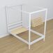Cama individual de madeira com dossel N01 90x190 Cama individual de madeira com dossel N01 90x190 Branco/Cinza