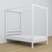 Cama individual de madeira com dossel N01 90x190 Cama individual de madeira com dossel N01 90x190 Branco/Cinza