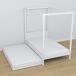 Cama individual de madeira com dossel e gaveta para colchão extra N02 90x190 Cama individual de madeira com dossel e gaveta para colchão extra N02 90x190 Branco/Cinza