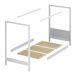 Cama individual de madeira com dossel N02 120x180 Cama individual de madeira com dossel N02 120x180 Madeira