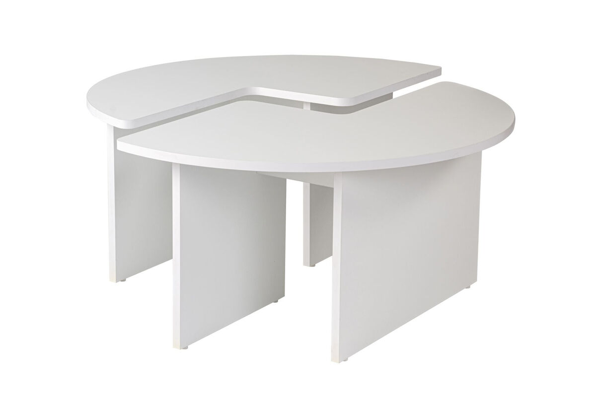 Mesa de centro de madeira "moira" 90 x 90 x 41 cm - blanc natural