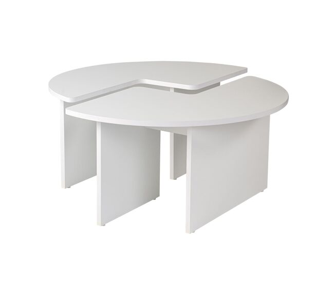 Mesa de centro de madeira "moira" 90 x 90 x 41 cm - blanc natural