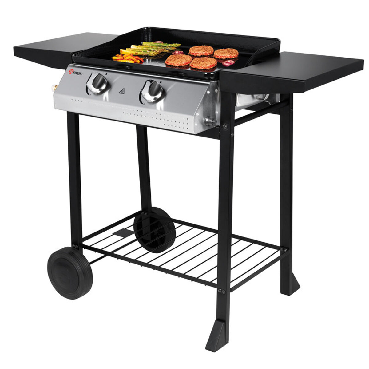 Plancha à gaz sur chariot