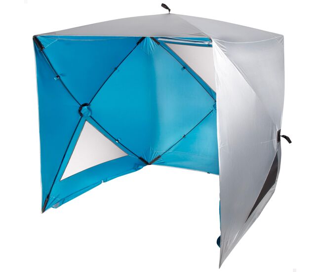 Aktive tenda de praia pop up e para-brisas bleu 165x165x183 cm