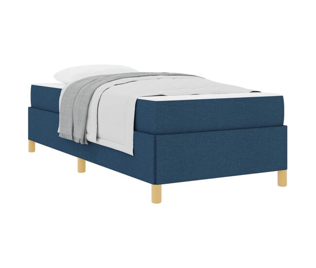 Estrutura de cama de solteiro para adultos com colchão azul 90 x 200 cm tecido