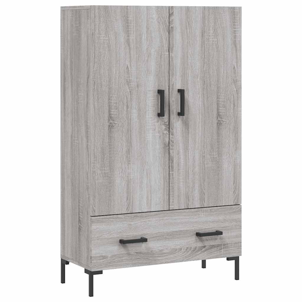 Armário alto - bufete - móvel de apoio derivados de madeira 69,5x31x115cm cinza sonoma pt1306