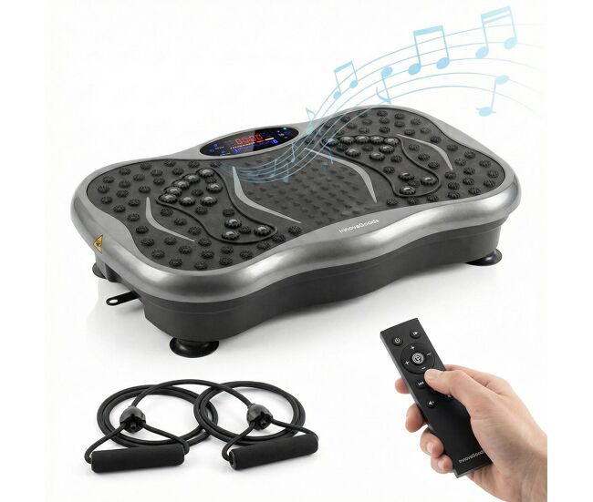Plataforma vibratória com alto-falante e bandas elásticas innovagoods