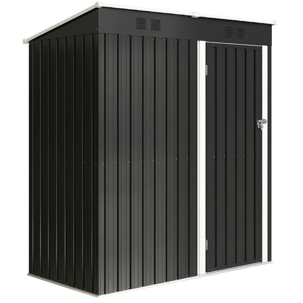 Casa de Jardim Aço Galvanizado Outsunny 163 Cinza