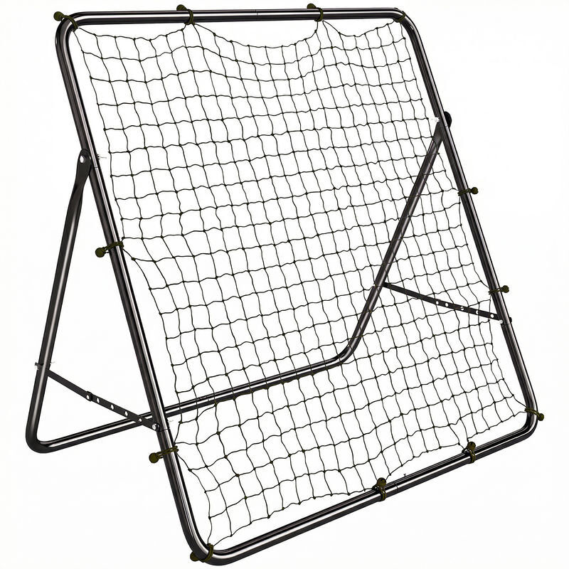 Sportnow baliza dobrável rede de treino de futebol com ângulo ajustável em 5 níveis com estrutura de aço fácil de montar ideal para treino de futebol