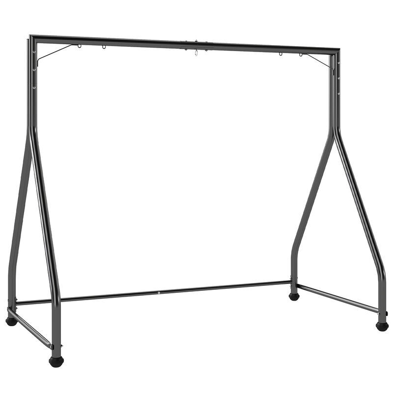 Outsunny estrutura de balanço em aço com capacidade de 360 kg para 2 ou 3 assentos ou cadeira suspensa com pés em forma de a para jardim terraço ou